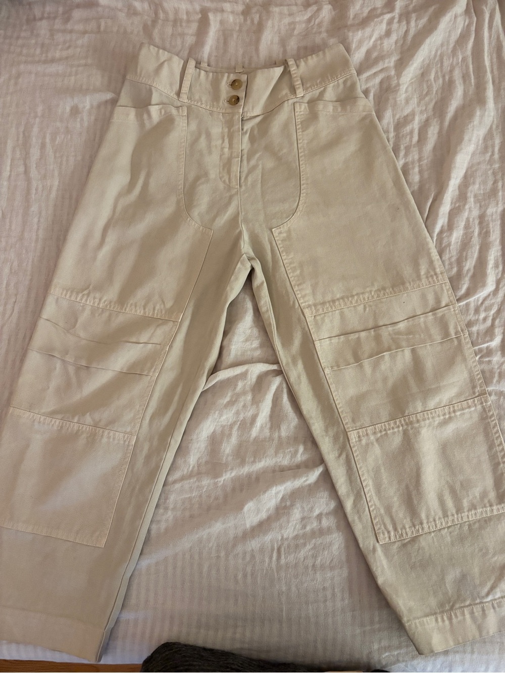 CARON CALLAHAN Cream Carpenter Jeans